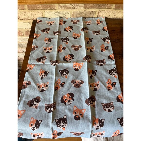 Set Of 2 Dog-Lovers Themed Kitchen Towels Embroidery & Cartoon Prints 100 Cotton - Picture 5 of 12